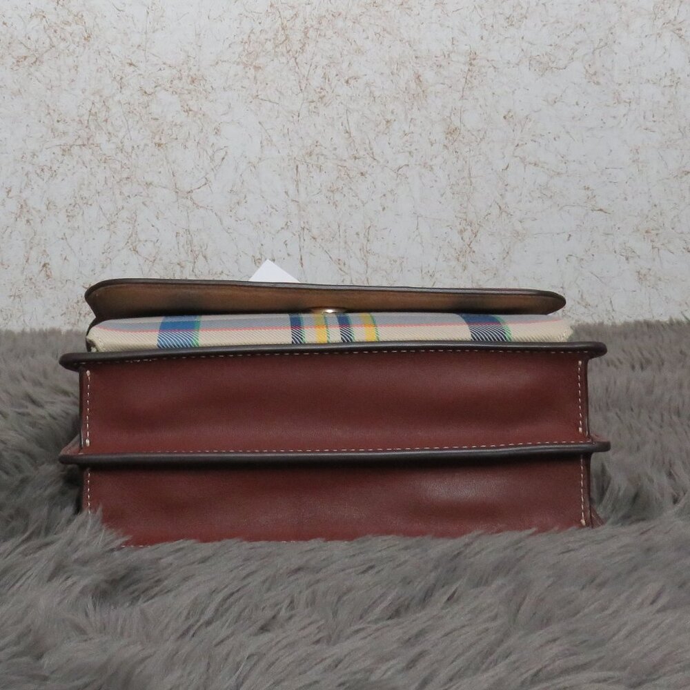 Coach Canvas Plaid Klare Crossbody (Dark Natural) - Picture 5 of 6
